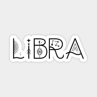 Libra celestial typography Magnet