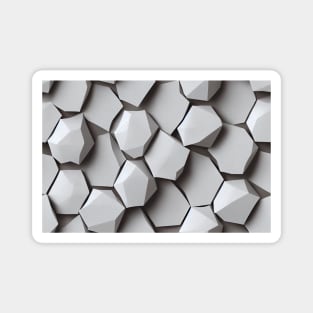 White Geometric Poligon Abstract Background Magnet
