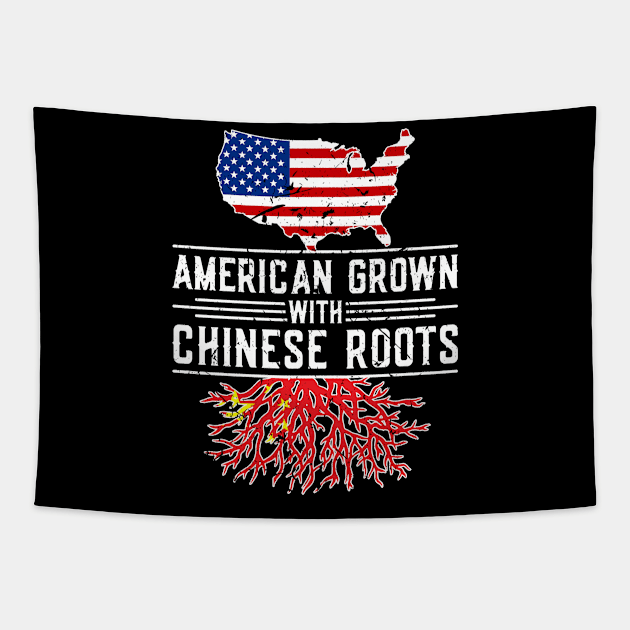 American Grown Chinese Roots Pride Italy Tapestry by Humbas Fun Shirts