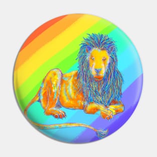 Rainbow Lion Pin