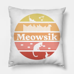 Retro Meowsik-Cat and Music lovers- Pillow