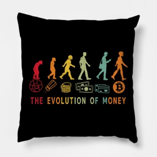 The Evolution Of Money Pillow