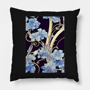 Blue Floral pattern, for all those who love flowers #77 Pillow