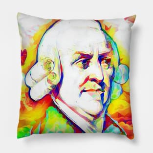 Adam Smith Colourful Portrait | Adam Smith Artwork 11 Pillow