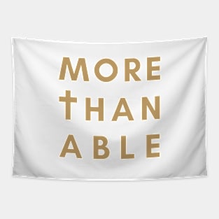 More Than Able (bronze font) Tapestry