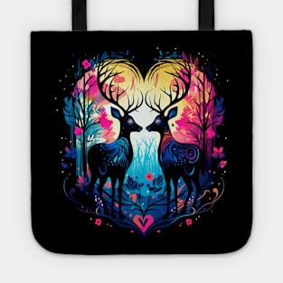 Deer Couple Valentine Tote