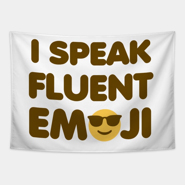 I Speak Fluent Emoji Tapestry by DetourShirts