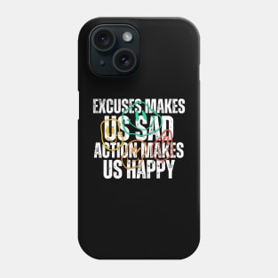 The Rush Team - excuses/sad Action/happy Phone Case