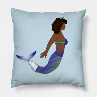 Black Amputee Mermaid Pillow