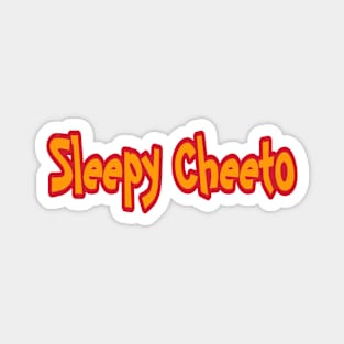 Sleepy Cheeto - Orange and Red - Front Magnet