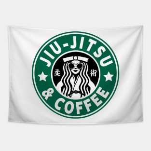 JIU JITSU AND COFFEE - FUNNY BRAZILIAN JIU JITSU Tapestry