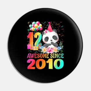 12 12Th Panda Awesome Since 2010 Pin