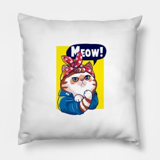 Meow, Yes I can Pillow