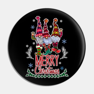 Cute Merry Christmas Gnomes Pin