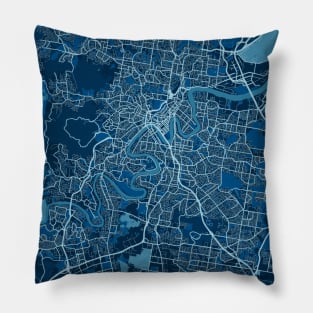 Brisbane - Australia Peace City Map Pillow