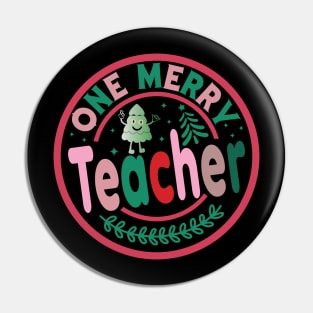 One Merry Teacher Pin