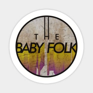 THE BABY FOLK - VINTAGE YELLOW CIRCLE Magnet
