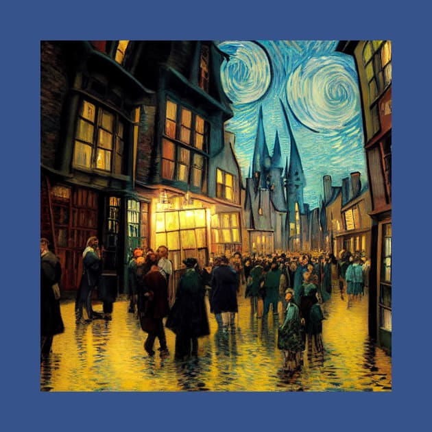 Starry Night in Diagon Alley by Grassroots Green