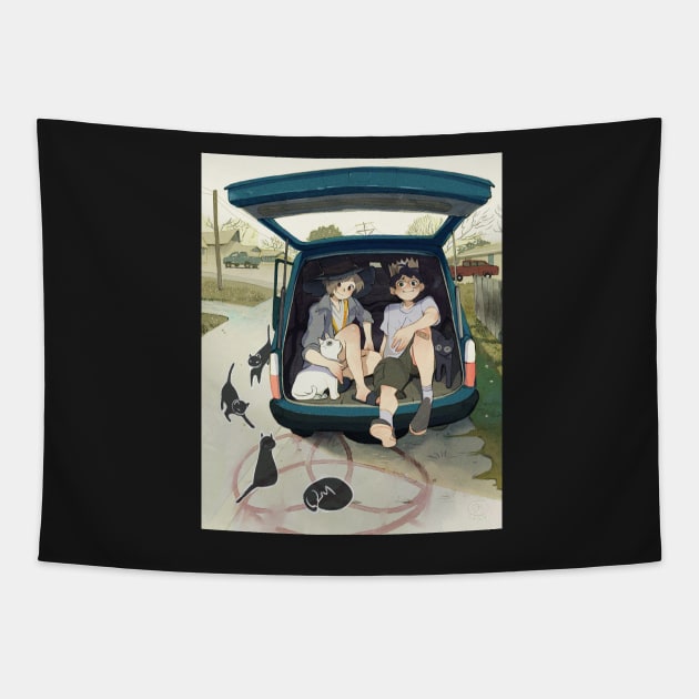 Summer Trip Tapestry by SimzArt