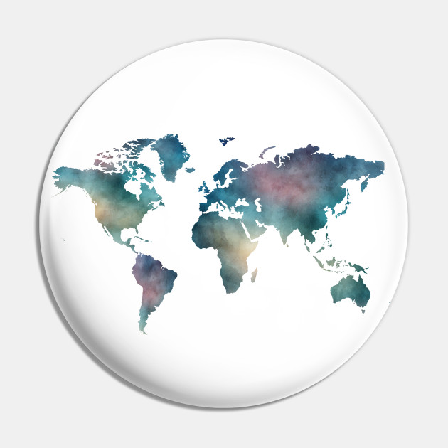 Colorful World Map World Map Pin Teepublic