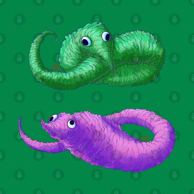 Squirmles / Worm On A String by archerillustrations