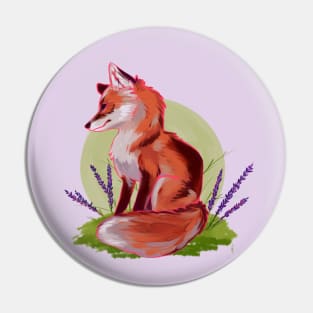 Lavendar Fox Pin