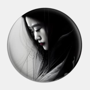 Portrait of a Geisha Pin