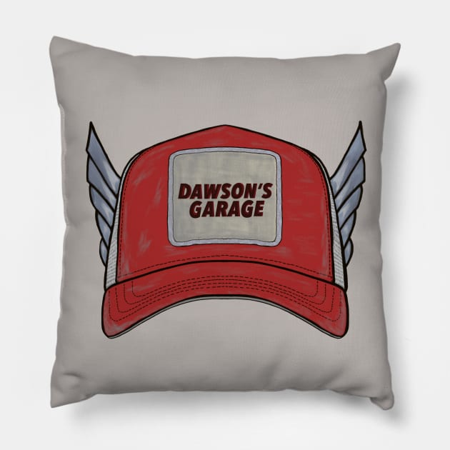 Dawson's Garage Hat Pillow by Chic and Geeks