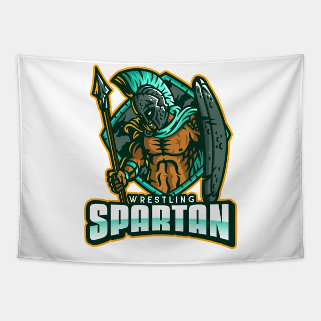 Spartan Wrestling Tapestry by Tip Top Tee's