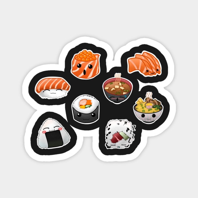 Kawaii Japanese Noms Full Collection Magnet by missfortune-art