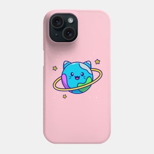 Cute Cat Planet Cartoon Phone Case