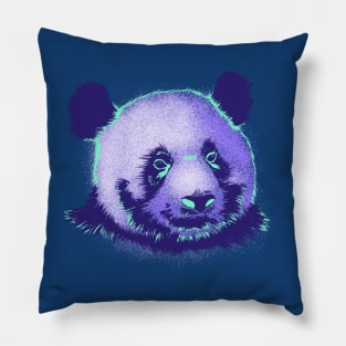 Neon Retro Panda Pillow