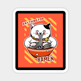 Cute Cat Anything for Ramen Magnet