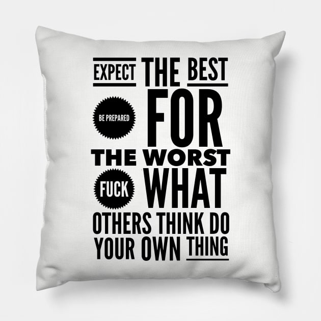 Do your own thing Pillow by wamtees