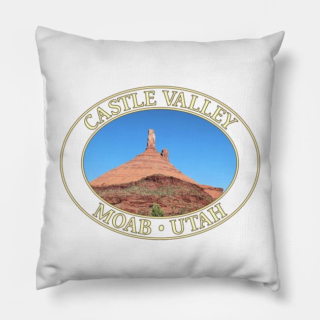 Castle Valley in Moab, Utah Pillow by GentleSeas