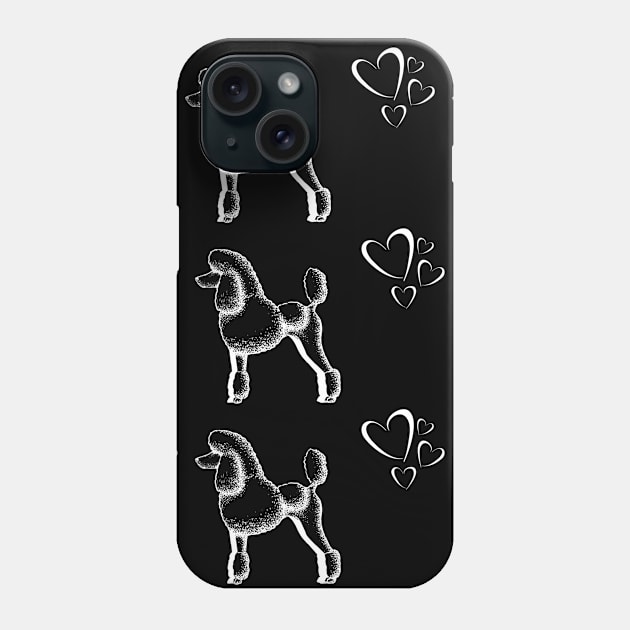 Poodle dog breed cute pattern Phone Case by Maful