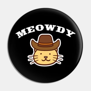 "Meowdy" Cowboy Cat Pin
