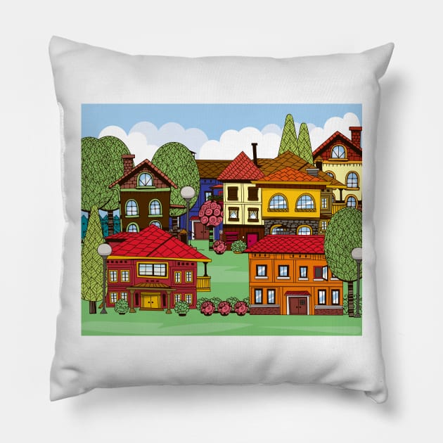 Town Pillow by katerinamk