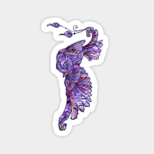 purple fantasy owl Magnet