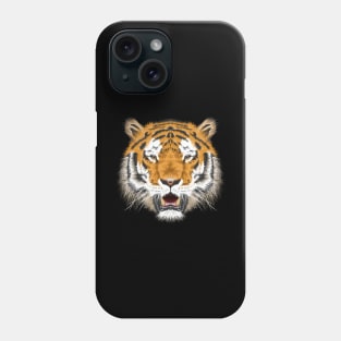 Bengal tiger head.Animal print.Wildlife. Phone Case