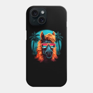 Retro Wave Shetland Pony Horse Phone Case