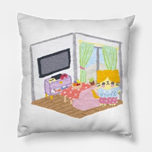 Riraku-chan the Relaxing kitten's Gamer home Pillow