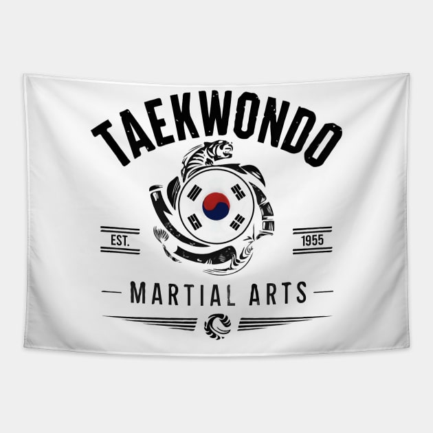 Taekwondo Art Tae Kwon Do Training Korean Martial Arts for men Tapestry by TopTees