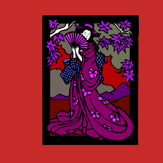 Geisha No. 2 (Color) by LefTEE Designs