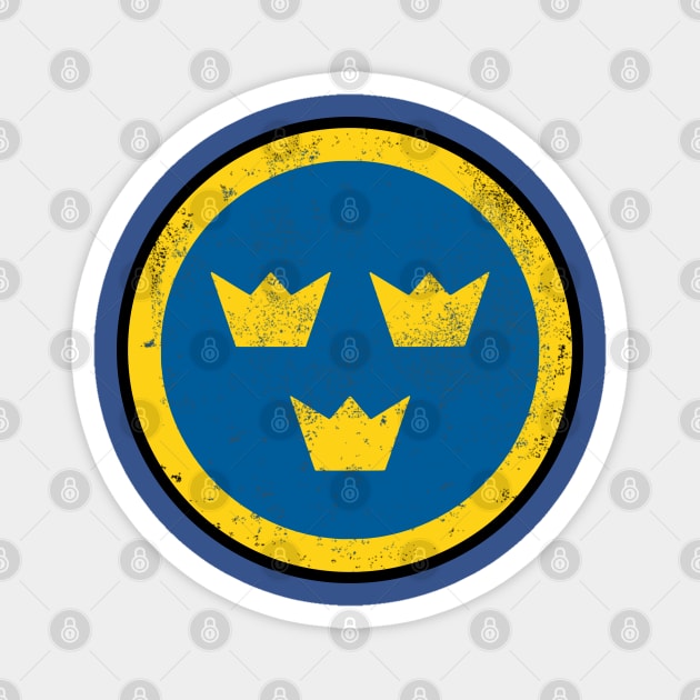 Swedish Air Force (distressed) Magnet by TCP