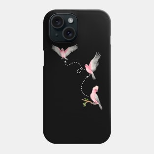 Funny cute Galah Cockatoo take off and flying cockatoo owner Phone Case
