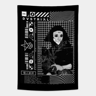 Cyberpunk Vaporwave Gothic Girl Tapestry