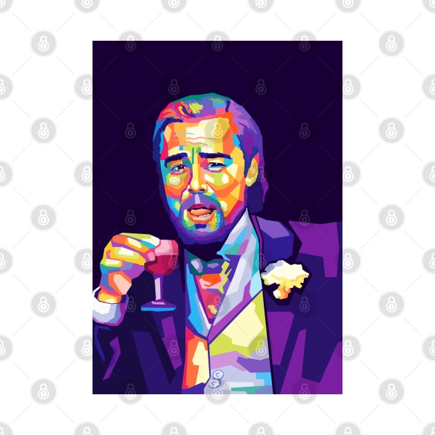 Dicaprio Laugh Meme Wpap Pop Art by Zet Art