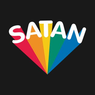 Satan rainbow curved T-Shirt