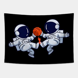 Basketball Astronauts Fun In Space Tapestry